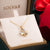 14K TWO TONE GOLD DIAMOND SHAMROCK PENDANT