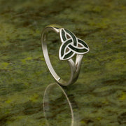 Connemara Marble Irish Trinity Knot Ring