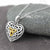 Heart Necklace with Gold Trinity Knotwork