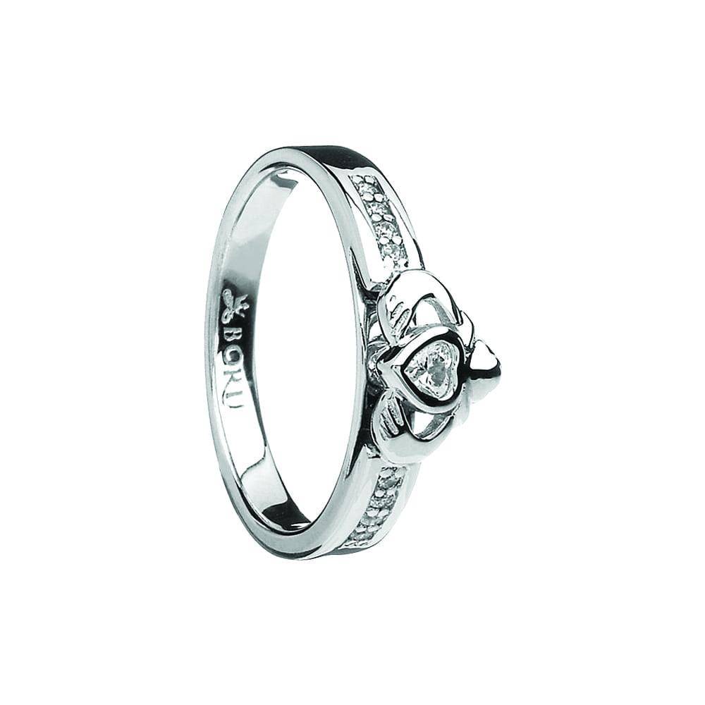 Raised Claddagh Ring – Ladies