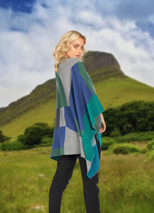 Jimmy Hourihan Shawl With Patchwork Design