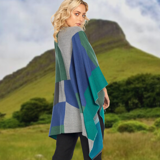 Jimmy Hourihan Shawl With Patchwork Design