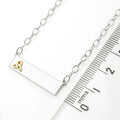 Sterling Silver Bar Pendant with Trinity Knot Design