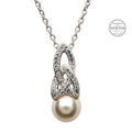 Shanore Celtic Pearl Necklace adorned by Swarovski Crystals