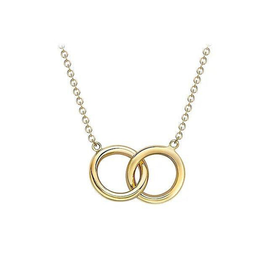 Linked Ring Necklace in 9ct Yellow Gold