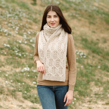 Aran Leaf Scarf