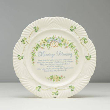 Belleek Irish Pottery Marriage Blessing Plate