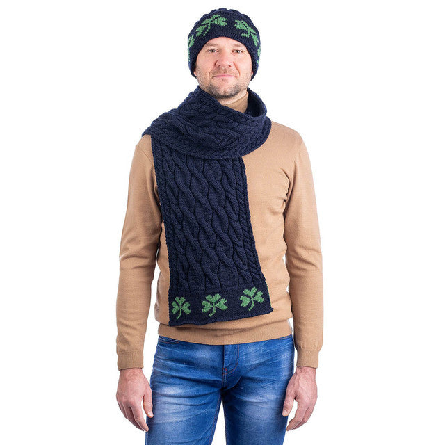 Cable Knit Shamrock Scarf