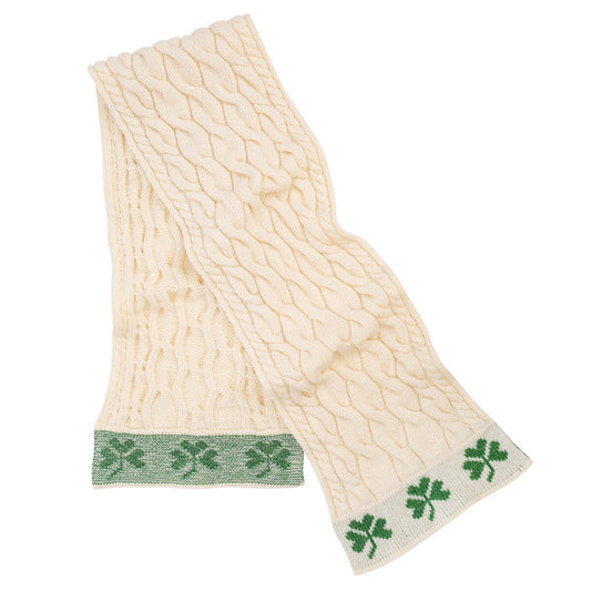 Cable Knit Shamrock Scarf