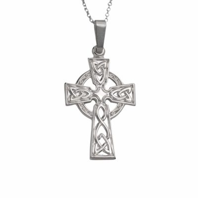 Classic Ladies Sterling Silver Cross Necklace