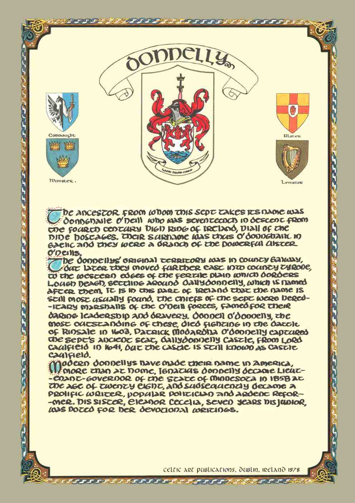 Donnelly Family Crest Parchment