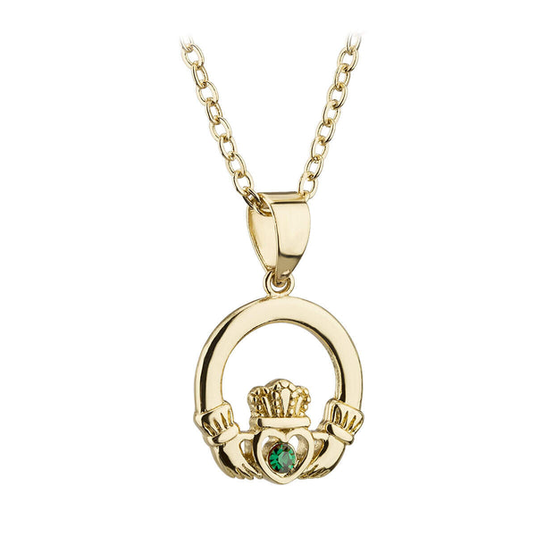 Gold Coated Claddagh Necklace