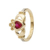 Shanore Gold Claddagh Birthstone Ring - July