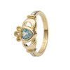 Shanore Gold Claddagh Birthstone Ring - March