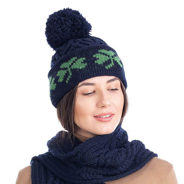 Green Shamrock Wool Hat