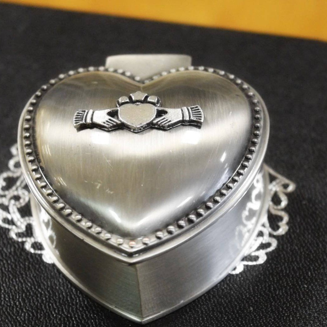 Mullingar Pewter Heart-shaped Jewelry Box,jewelry box
