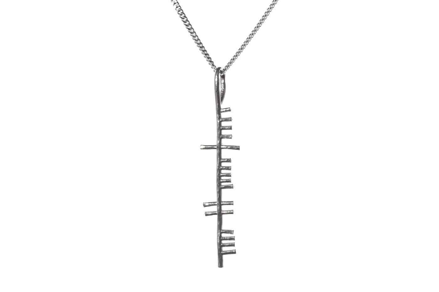 Silver Ogham 'Happiness' Pendant
