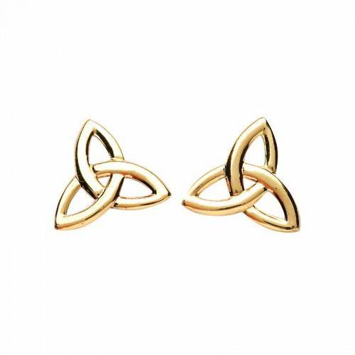 Gold Trinity Knot Stud Earrings