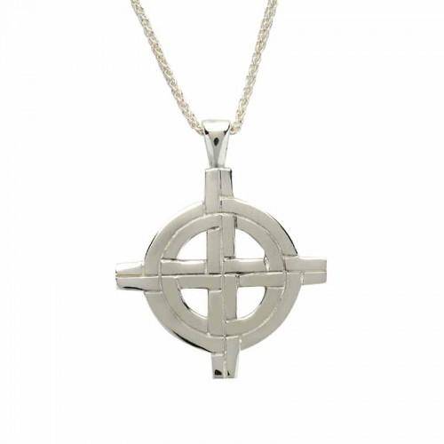 Silver Celtic Cross Pendant - Old St Patrick's Cross Chicago