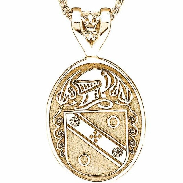 Irish Coat of Arms Jewelry Oval Necklace