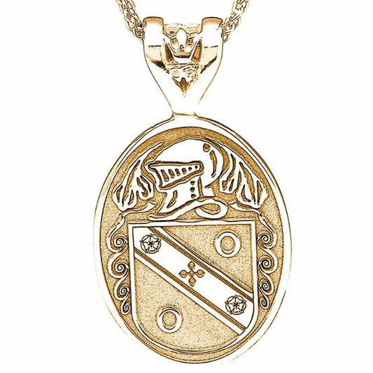 Irish Coat of Arms Jewelry Oval Necklace