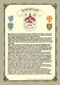 Kavanagh Family Crest Parchment