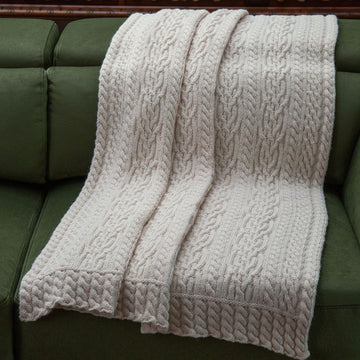 Knit Aran Throw