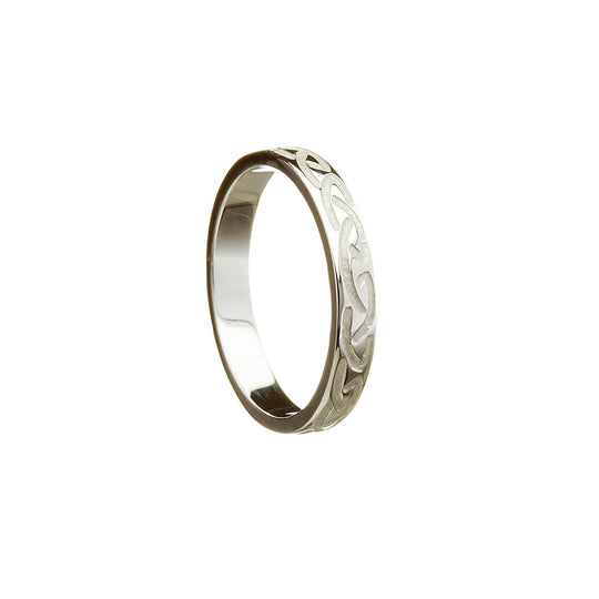 Ladies Sterling Silver Knotwork Celtic Wedding Ring