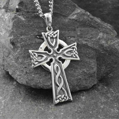 Cross Necklace in Oxidized Sterling Silver