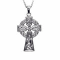 Large Sterling Silver Traditional Celtic Cross Double Sided