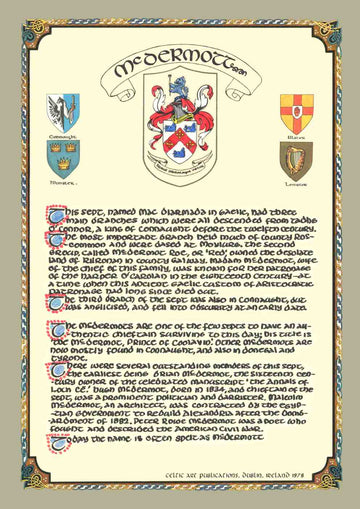 McDermott Family Crest Parchment