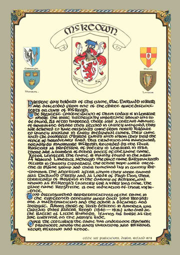 McKeown Family Crest Parchment