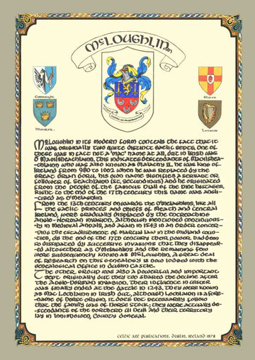 McLoughlin Family Crest Parchment