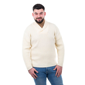 Men's Shawl Collar Fisherman Sweater
