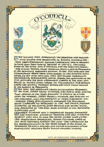 O'Connell Family Crest Parchment