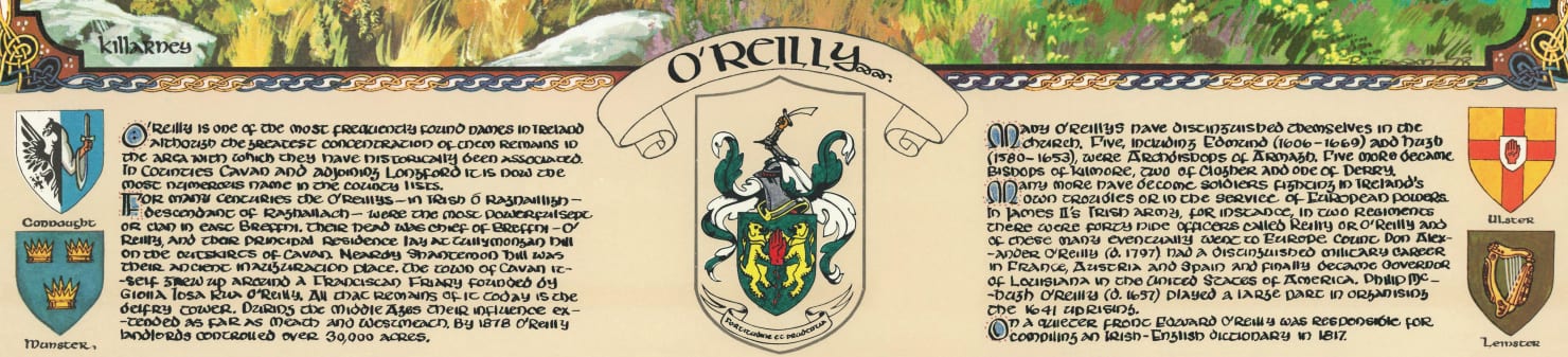 O'Reilly Family Crest Parchment