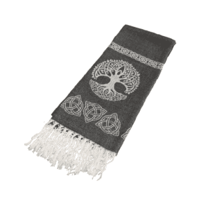 pashmina tree of life grey scarf