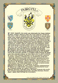 Purcell Family Crest Parchment