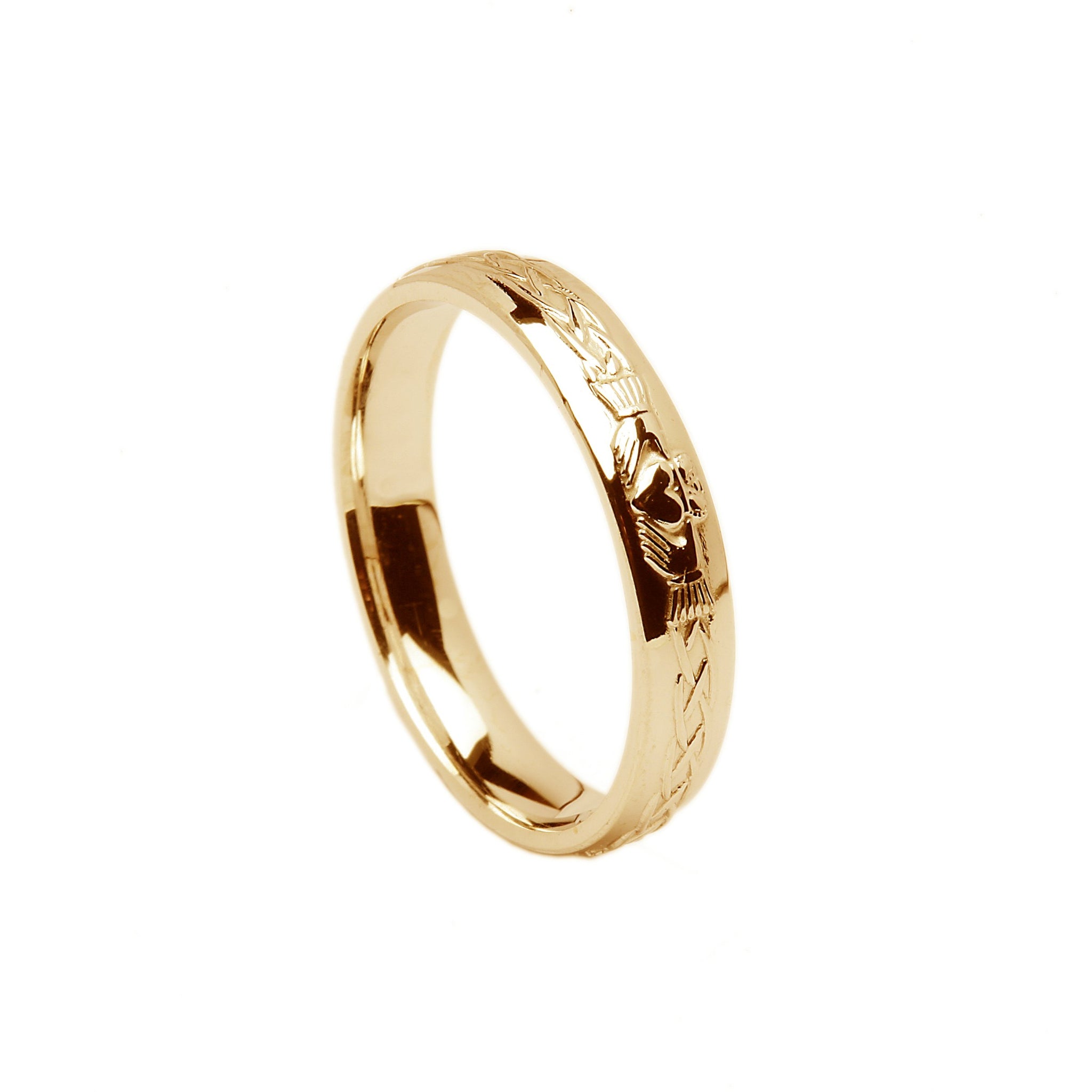 Claddagh Wedding Ring 14k Yellow Gold