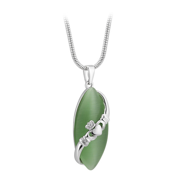 Cat Eye Claddagh Necklace