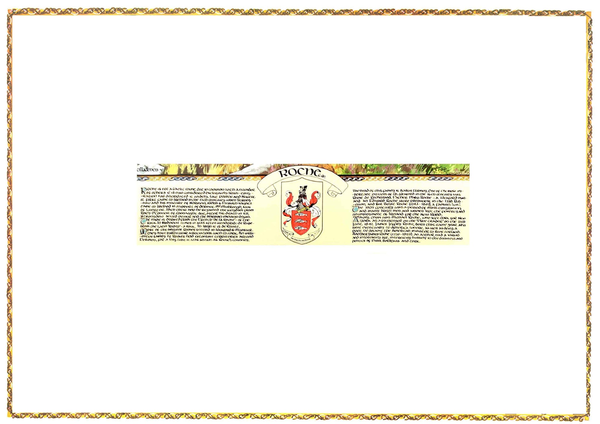Rocne Coat of Arms Parchment