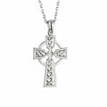 Silver Embossed Celtic Cross Necklace