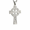 Sterling Silver Engraved Celtic Cross