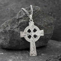 Sterling Silver Engraved Celtic Cross
