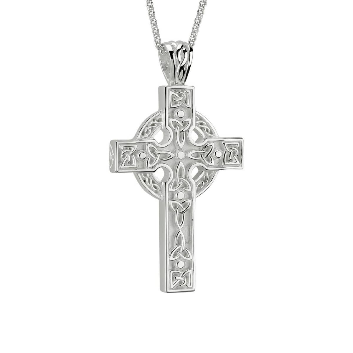 Very Large Sterling Silver Heavy Large Celtic Cross