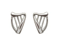 Sterling Silver Harp Stud Earrings