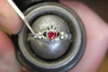 Shanore Silver Claddagh Ring July Birthstone