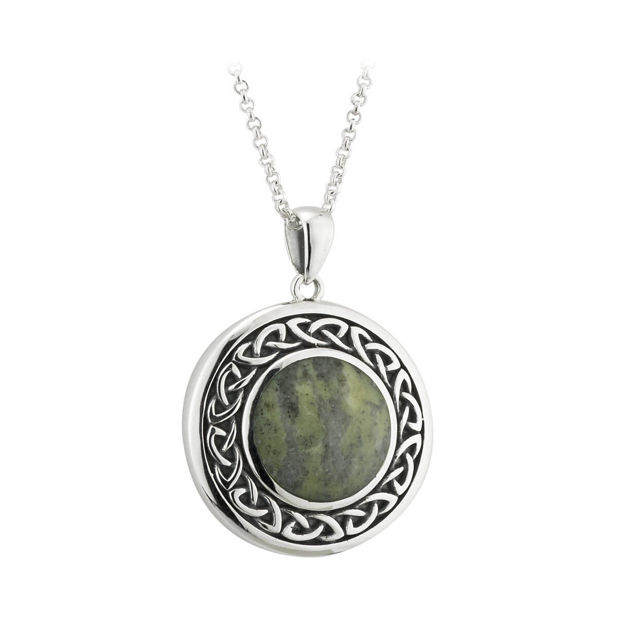 Silver Connemara Marble Necklace
