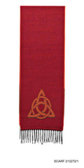Jimmy Hourihan Scarf in Red with Celtic Trinity Knot Motif