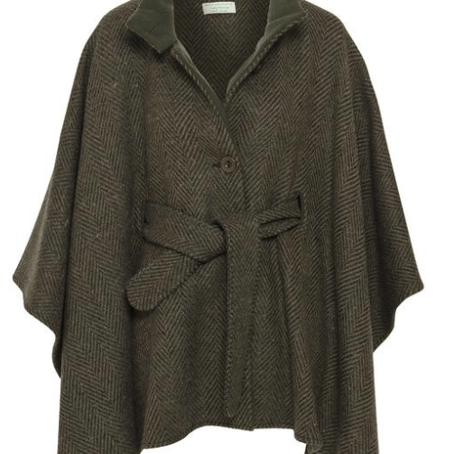 Jimmy Hourihan Cape in Herringbone Tweed with Belt